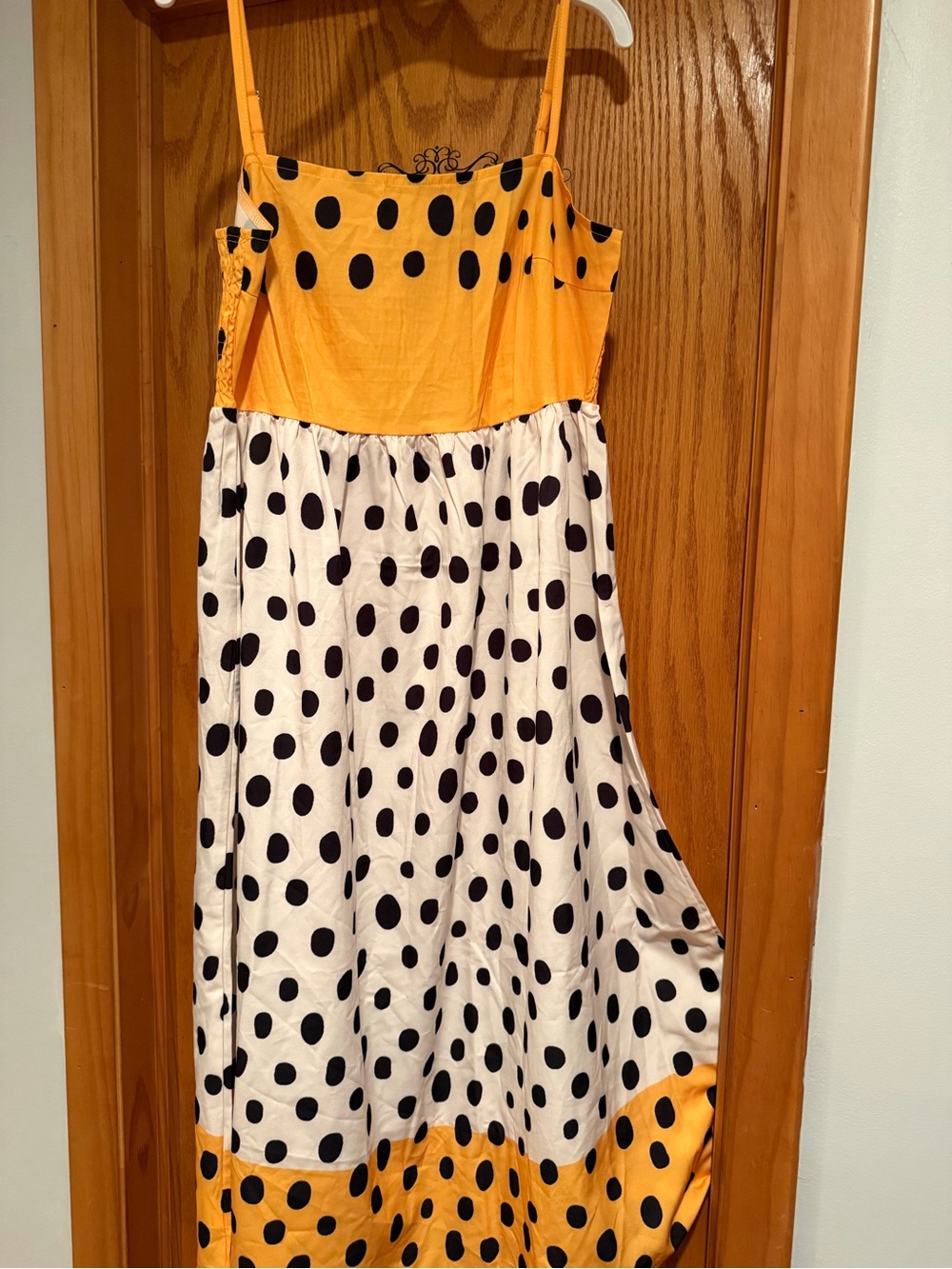 Yellow and White Polka Dot Sundress medium